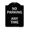 Signmission Designer Series-No Parking Anytime, Black & White Heavy-Gauge Aluminum, 24" x 18", BW-1824-9965 A-DES-BW-1824-9965 - alternate 1